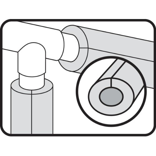 M-D Building Products 50142 3/8-Inch Wall 3/4-Inch by 3-Feet Tube Pipe Insulation 4-Pack