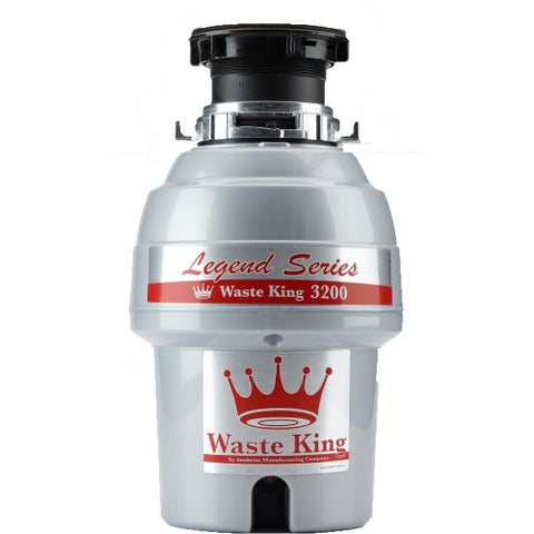 Waste King Legend Series 3/4 HP Continuous Feed Garbage Disposal with Power Cord - (L-3200)