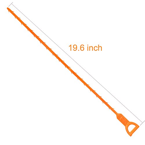 Vastar 3 Pack 19.6 Inch Drain Snake Hair Drain Clog Remover Cleaning Tool