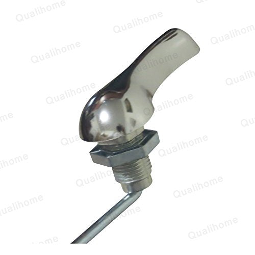 Universal Toilet Tank Flush Lever, Chrome Finish Handle with Metal Nut, Fits Most Toilets