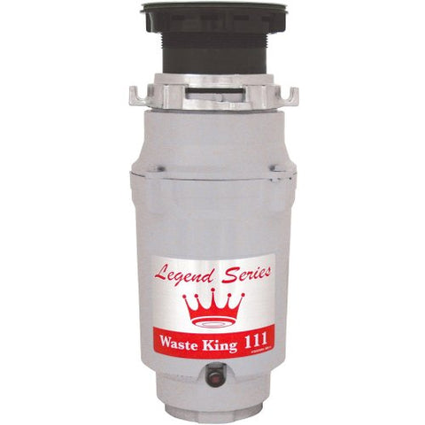 Waste King Legend Series 1/3 HP Continuous Feed Garbage Disposal with Power Cord - (L-111)