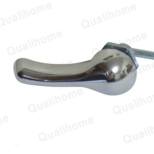 Universal Toilet Tank Flush Lever, Chrome Finish Handle with Metal Nut, Fits Most Toilets