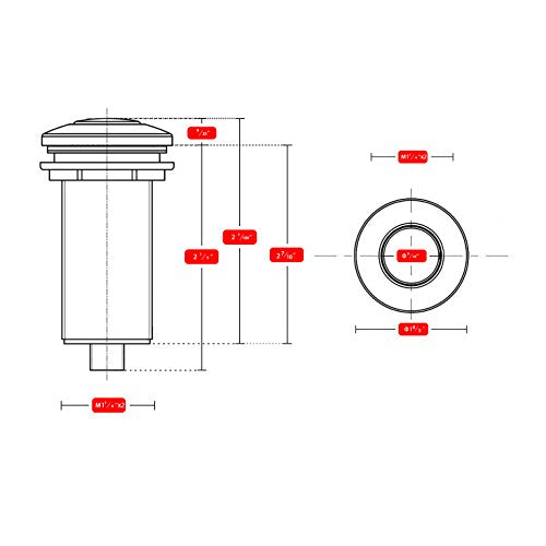 Sink Top Air Switch Kit, Garbage Disposal Part Built-Out Adapter Switch (BRUSHED CHROME) by Cleesink