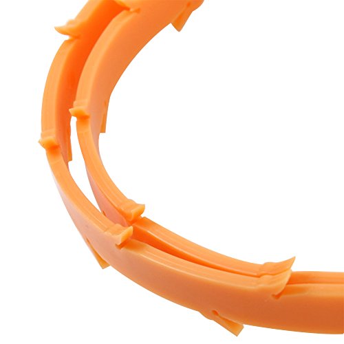 CandyHome 20 Inches Hair Drain Clog Remover Flexible Drain (4 Pack), Hook Slow Drain Relief Cleaner Snake Hair Clog Tool for Drain Cleaning, Quick and Easy Drain Unclogger, Orange