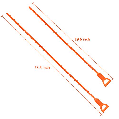 Vastar 3 Pack 23.6 Inch Drain Snake Hair Drain Clog Remover Cleaning Tool