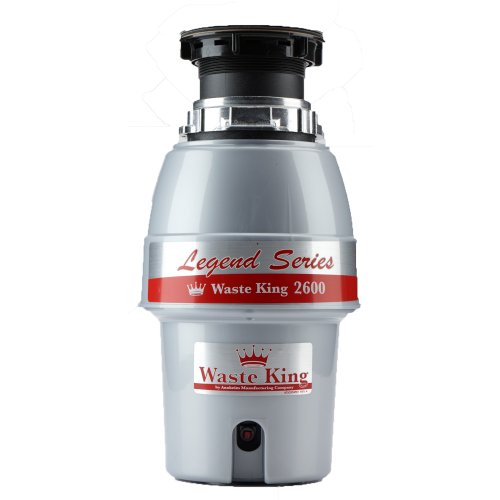 Waste King Legend Series 1/2 HP Continuous Feed Garbage Disposal with Power Cord - (L-2600)