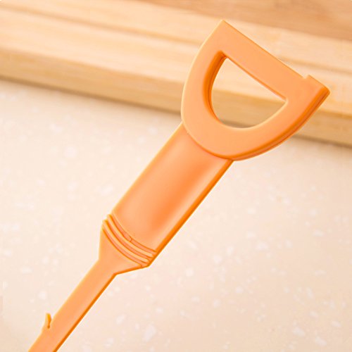 CandyHome 20 Inches Hair Drain Clog Remover Flexible Drain (4 Pack), Hook Slow Drain Relief Cleaner Snake Hair Clog Tool for Drain Cleaning, Quick and Easy Drain Unclogger, Orange