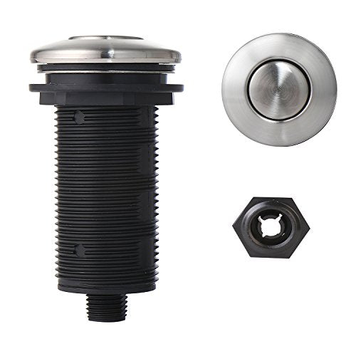 Sink Top Air Switch Kit, Garbage Disposal Part Built-Out Adapter Switch (BRUSHED CHROME) by Cleesink