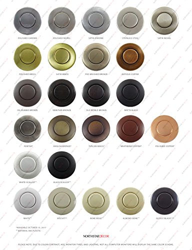 Northstar Décor AS010 Garbage Disposal Single Outlet Air Switch (Stainless Steel)