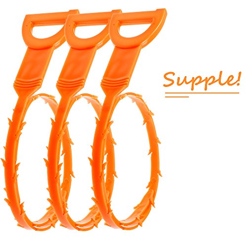 Vastar 3 Pack 19.6 Inch Drain Snake Hair Drain Clog Remover Cleaning Tool