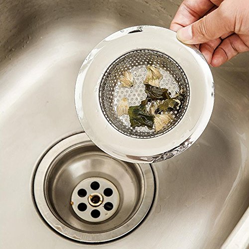 2 PCS Kitchen Sink Strainer - Heavy Duty Stainless Steel Basket Strainer By CORNERJOY,Large Wide Rim 4.5" Diameter - Perfect for Kitchen Sinks