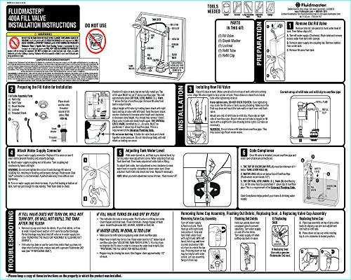 Fluidmaster 400A Anti-Siphon Toilet Tank Fill Valve