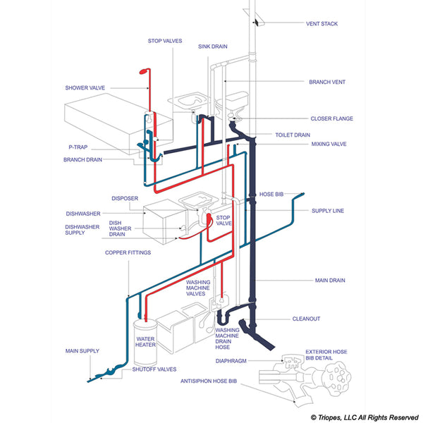 Drain Rebuild PVC Up to 2" Complete