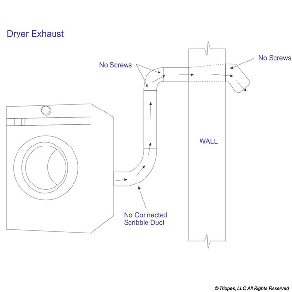 T500313 - DRYER VENT KIT THRU MASONRY WALL & PATCH