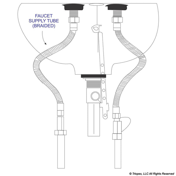 T500150 - SHUT OFF & SUPPLY LINE COMPLETE