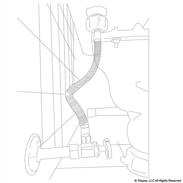 T500150 - SHUT OFF & SUPPLY LINE COMPLETE